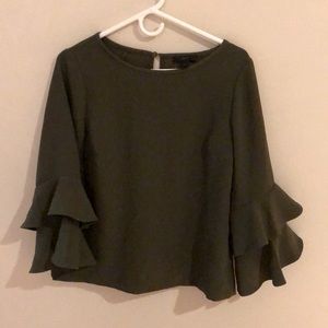 J Crew ruffle sleeved blouse